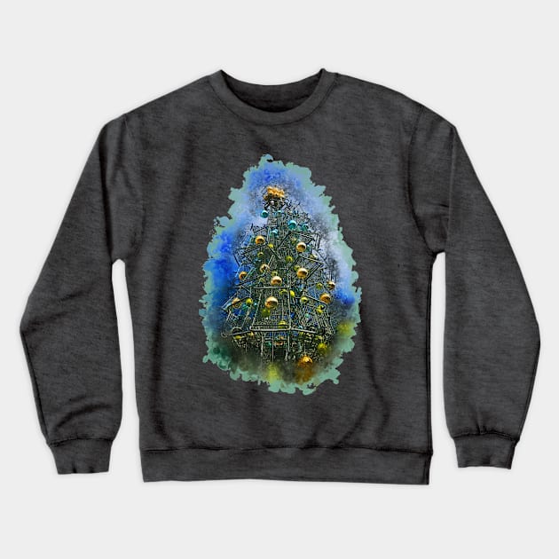 Styled Christmas Tree Crewneck Sweatshirt by XtremePacific